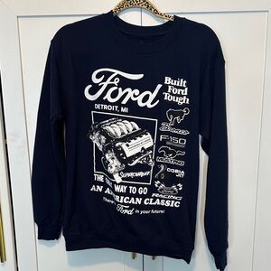 Ford Navy Graphic unisex Crewneck Sweater